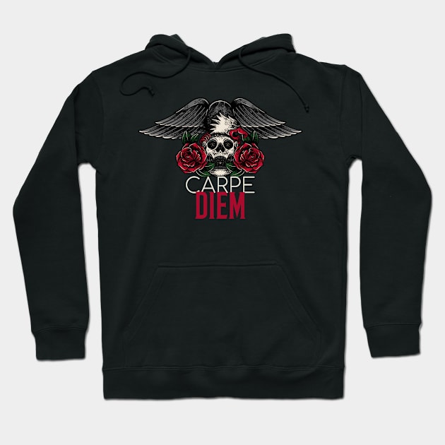 Carpe Diem - Stoic Maxim Art Hoodie by Autonomy Prints